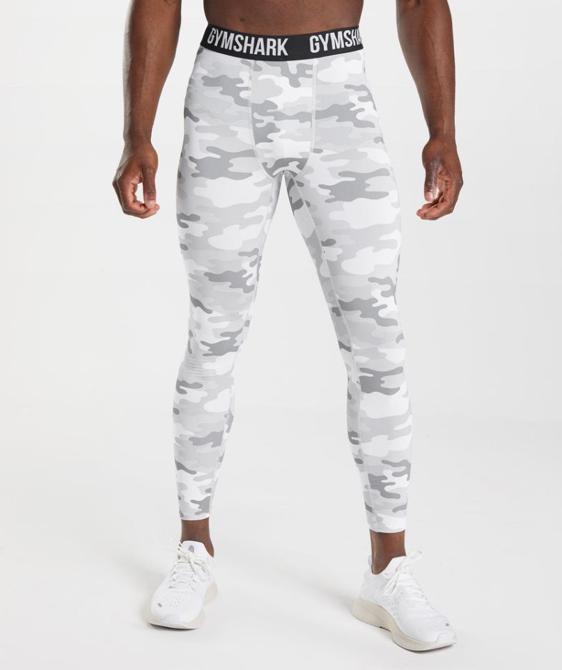 Men\'s Gymshark Element Baselayer Leggings Camo | NZ 5QEOAH